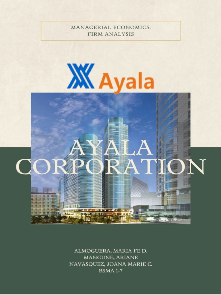 An Analysis of Ayala Corporation One of the Leading Business