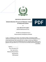 Industrialization Process in Pakistan: Comparative Analysis of Industrial Estates