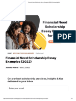 Financial Need Scholarship Essay Examples (2022) - ScholarshipOwl