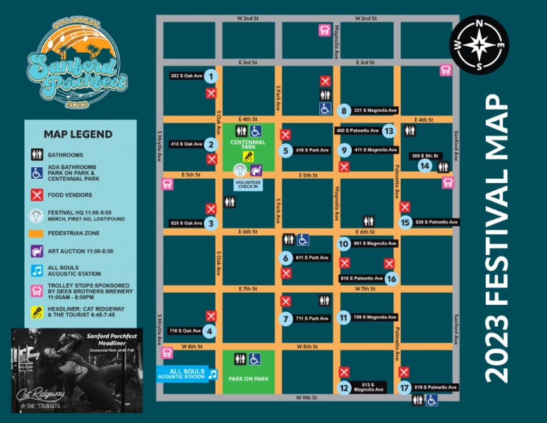 2023 Sanford Porchfest Map PDF