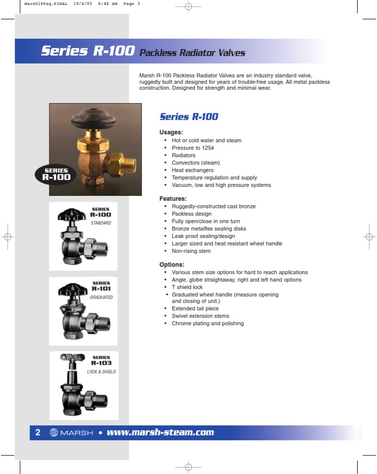 R-100 Packless Radiator Valves | PDF