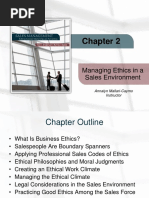 Chapter 2 - Managing Ethics in Sales Environment