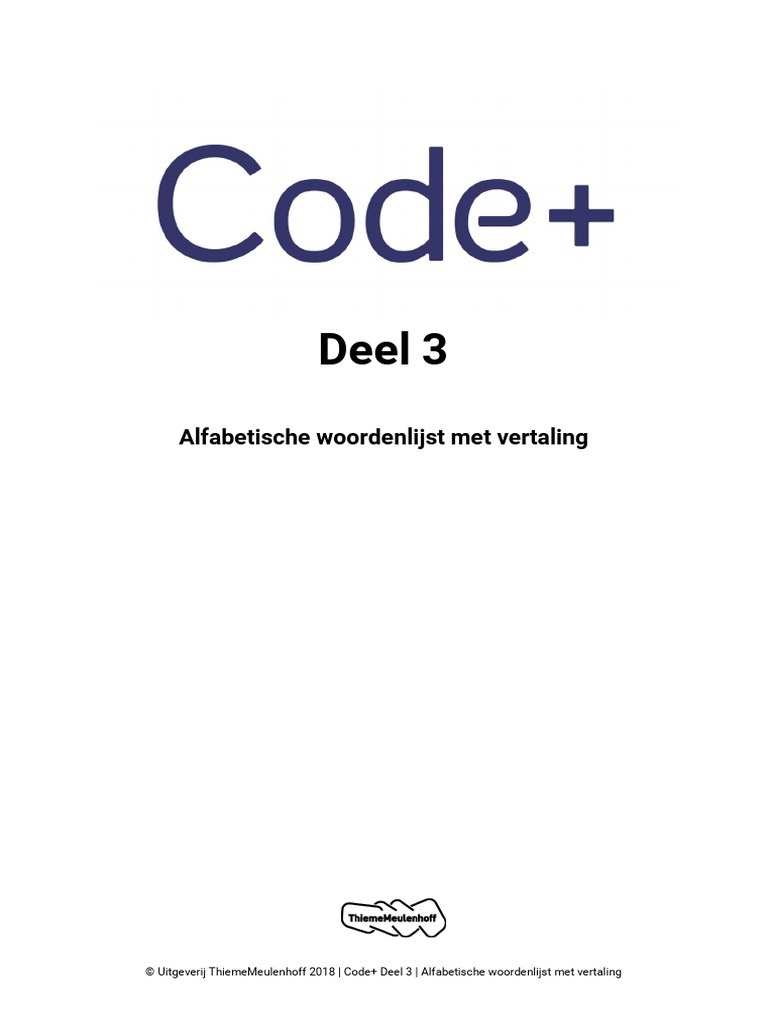 Code3 Woordenlijst Met Vertaling | PDF