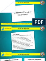 Different Forms of Government: Ib Global Politics