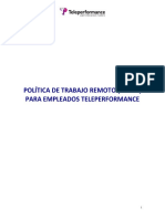 Política de trabajo remoto Teleperformance (WAH