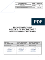 SN-SGC-PNC Procedimiento de Servicios No Conformes