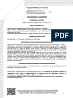 Certificado de Propiedad: Registro Público de Panamá