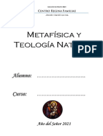 Metafísica y Teología Natural 2021