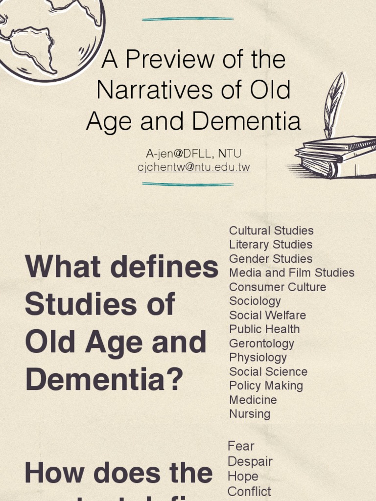 12. A Preview of The Old Age and Dementia Narratives (Spring 2023