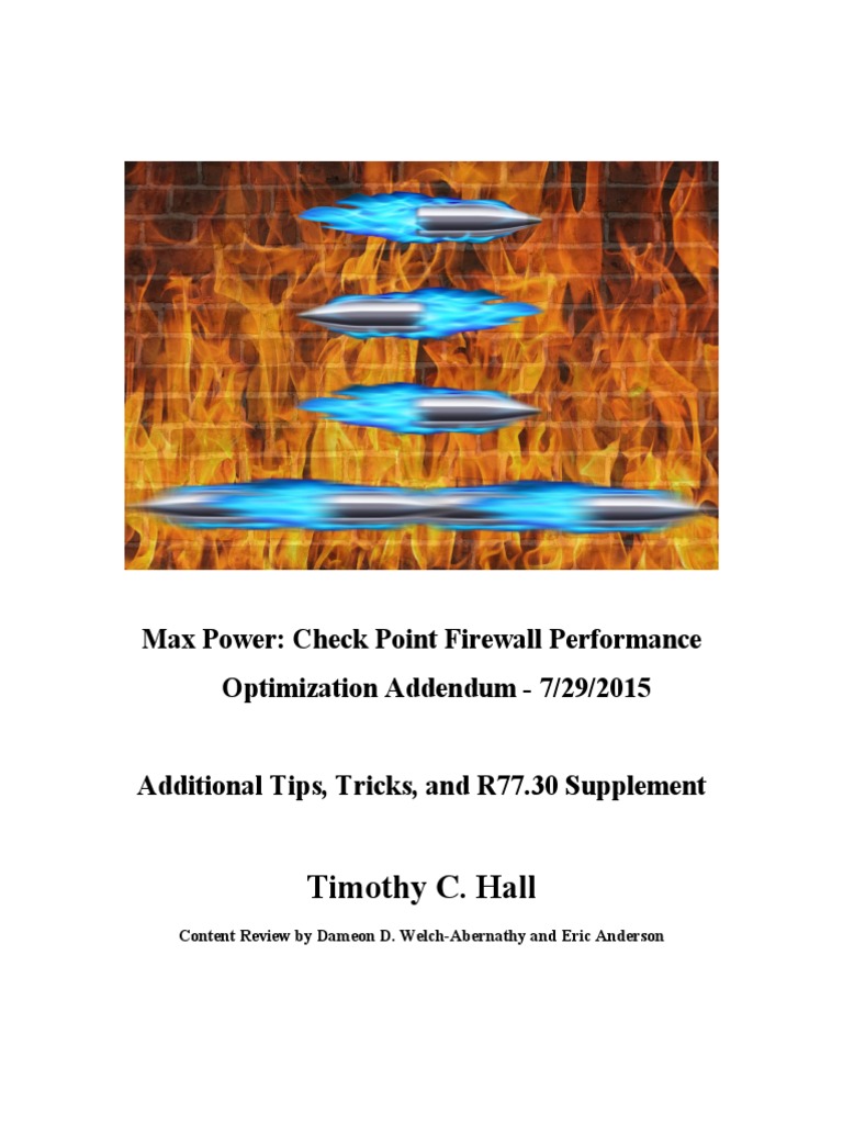 Check Point Firewall Performance - Update - R77.30 | PDF | Transmission ...