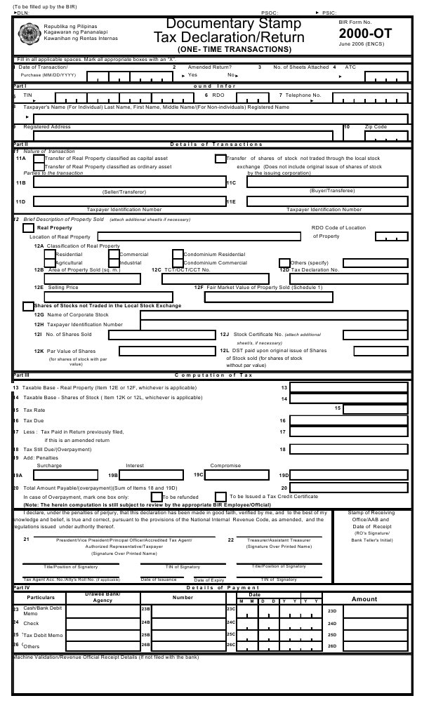 Documentary Stamp Tax Return Taxes Stocks