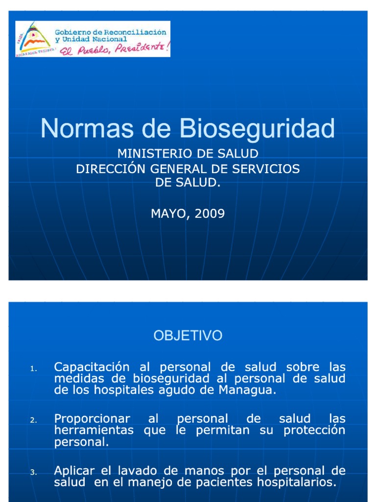 Normas de Bioseguridad Mi Nsa 250509 | PDF | Infección | Residuos