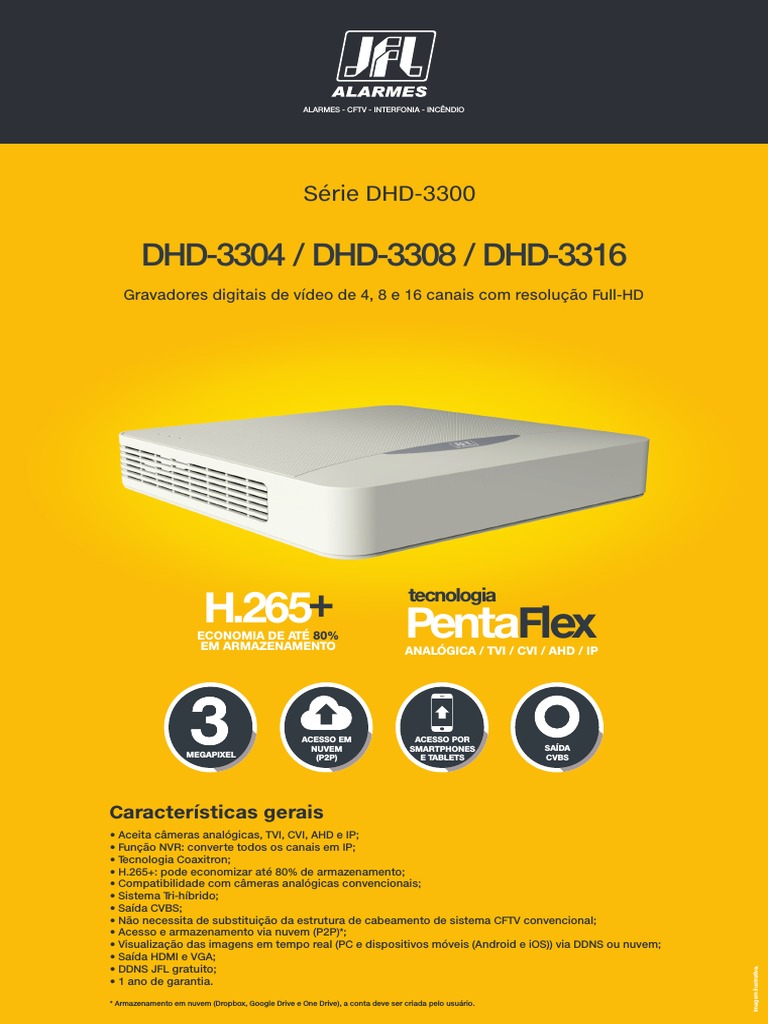 JFL Download HVR DVR Datasheet DHD 3300 PDF HDMI USB