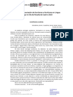 2023 Manifesto Da AELG No Día de Rosalía de Castro