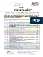 Catálogo de Retenciones en La Fuente DMI 2.0 2019