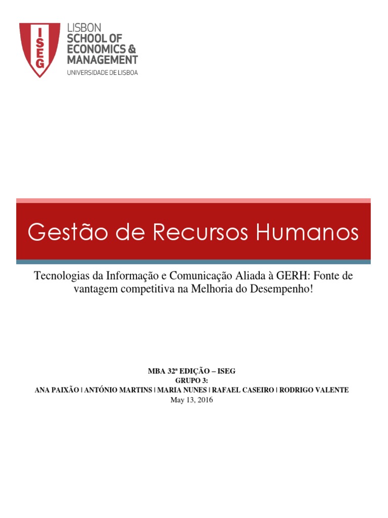 TIC e GERH: Vantagem Competitiva na Vision-Box | PDF | Gestão de ...