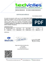 Certificado Medico SR Tenorio