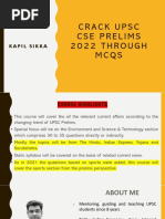 Crack Upsc Cse Prelims 2022 Through MCQS: Kapil Sikka