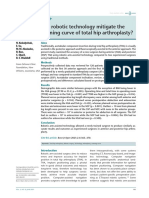 Can Robotic Technology Mitigate The Learning Curve of Total Hip Arthroplasty?