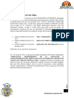 E. Informe de Liquidación Del Contrato