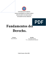 El Derecho y Sus Fundamentos