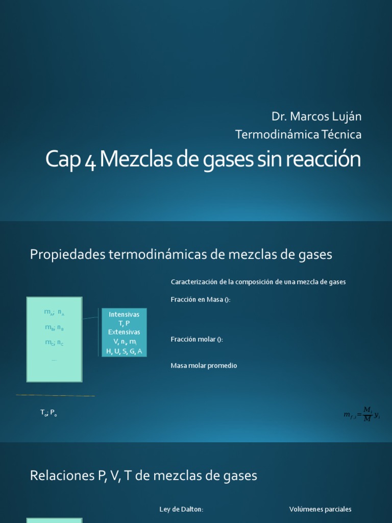 Cap 4 Mezclas de Gases Sin Reacción | PDF | Humedad | Aire acondicionado