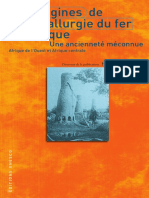 Aux Origines de La Métallurgie Du Fer en Afrique