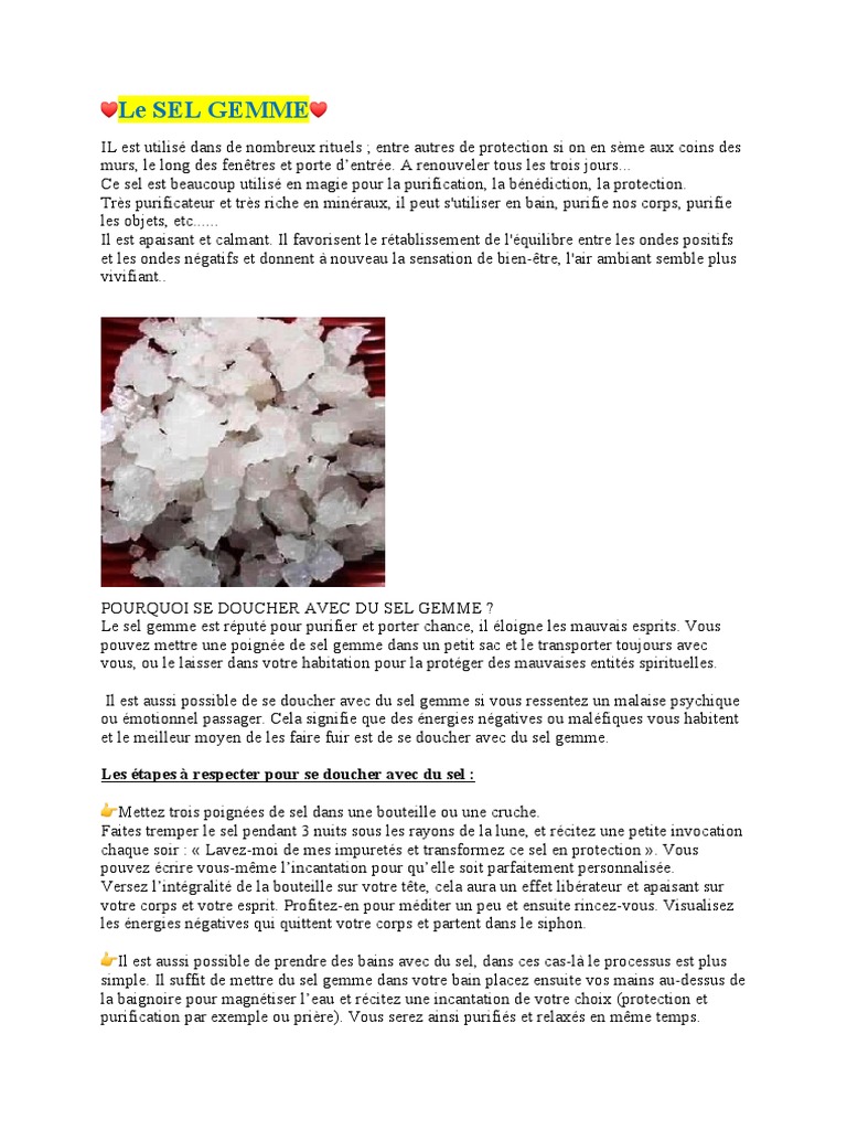 Le SEL GEMME, PDF, Chlorure de sodium