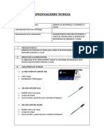 Especificaciones Tecnicas Utiles de Oficina