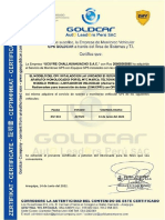 Certificado GPS Bambas X5F-933