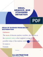 Mean Variance and Standard Deviation