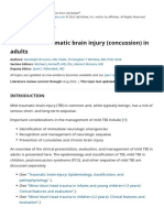 Acute Mild Traumatic Brain Injury (Concussion) in Adults - UpToDate