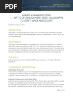 Metric 1.1 Ratio of RAV To Craft Wage Headcount