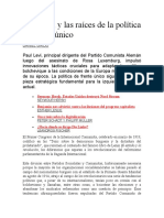 Paul Levi y Las Raíces de La Política de Frente Único