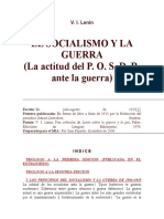 El Socialismo Y La Guerra (La Actitud Del P. O. S. D. R. Ante La Guerra)