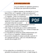 Aceleración, Ejercicios Resueltos 1