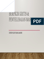 Berpikir Kritis & Penyelesaian Masalah