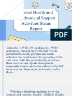 Mental Health and Psychosocial Support Activities Status Report