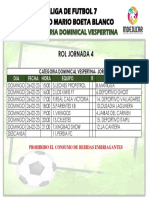 Rol j4 Dominical Vespertina A2023