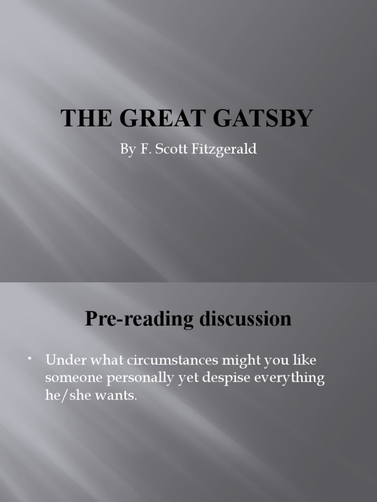 The Great Gatsby Presentation Download Free Pdf The Great Gatsby
