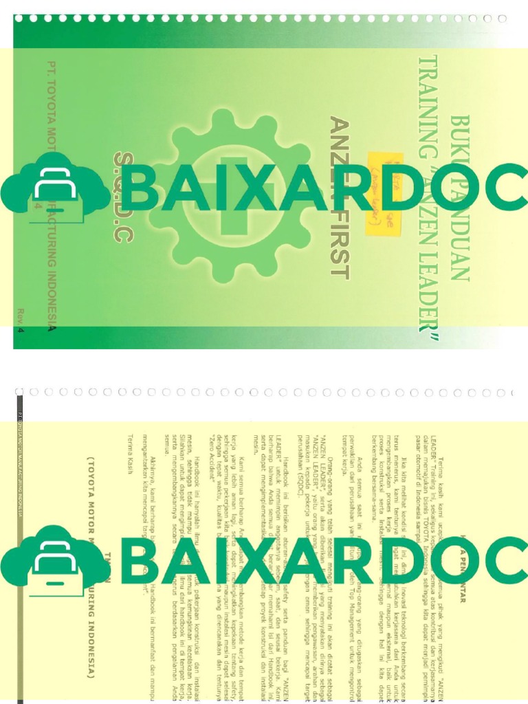 Buku Panduan Training 3939 Anzen Leader 3939 Anzen First | PDF