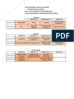 Horario de Recuperación FEBRERO