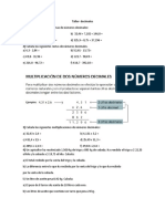 Taller Potenciación y Decimal