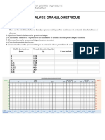 Analyse Granulométrique Exercice