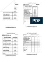 Registros académicos de primaria y secundaria de Samuel Angeles Corro