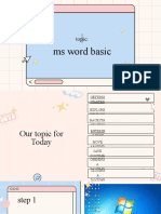 Ms Word Basic: Topic