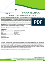 Ficha Tecnica Hipoclorito de Sodio 2,0 %