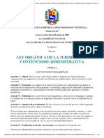 Ley Orgánica de La Jurisdicción Contencioso Administrativa - Ley Orgánica De-La Jurisdicción Contencioso Administrativa