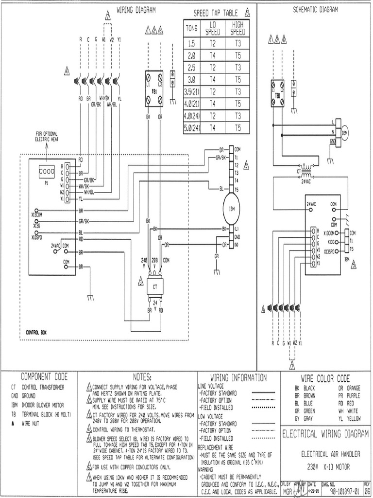 Wiring Diagram Rheem RH1T | PDF