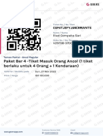 Ticket 1 of 1: Paket Ber 4 - Tiket Masuk Orang Ancol (1 Tiket Berlaku Untuk 4 Orang + 1 Kendaraan)